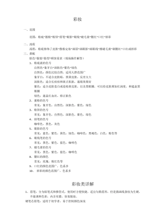 化妆品基础知识彩妆篇