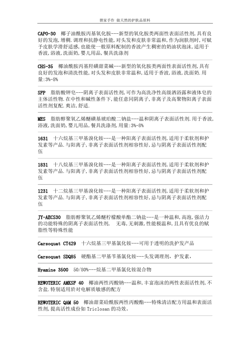 化妆品常见原料及用法_第3页