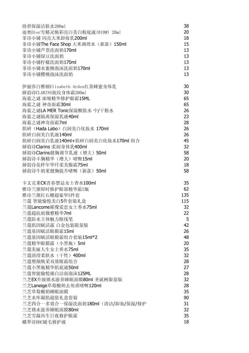 化妆品批发报价表_第3页