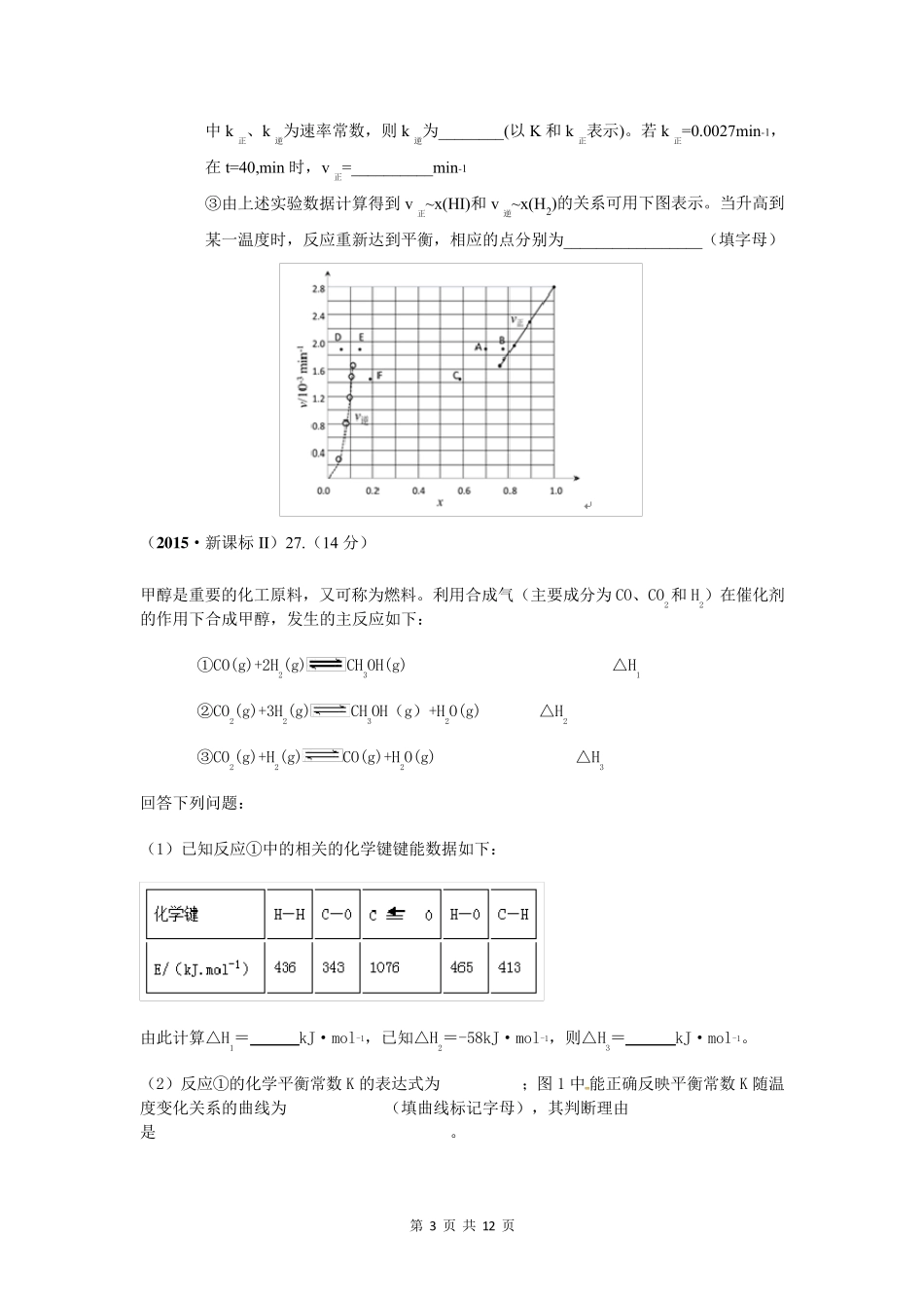 化学反应热效应热化学高考试题集_第3页
