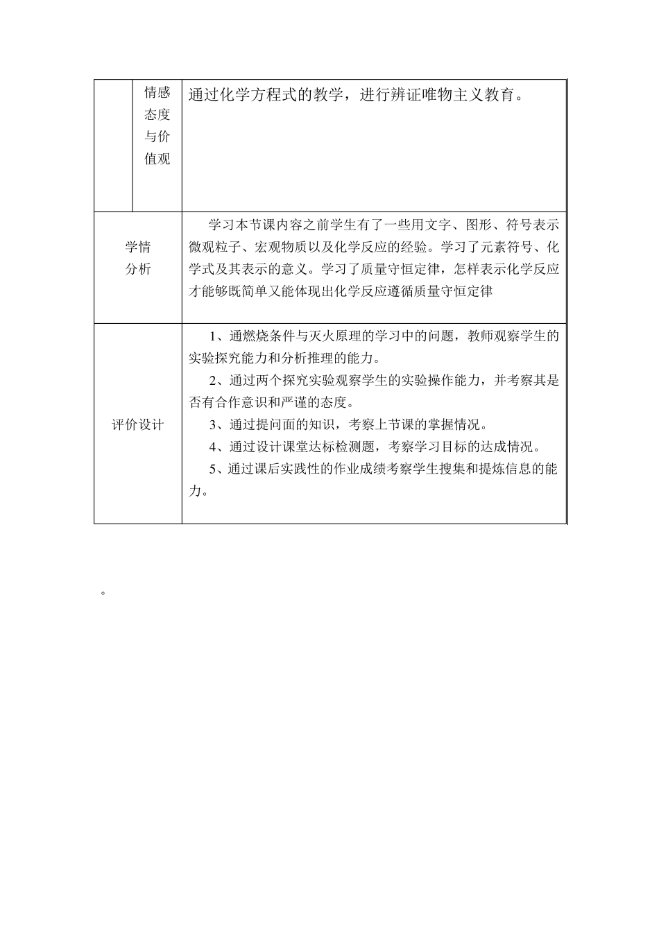 化学反应的表示教学设计_第2页