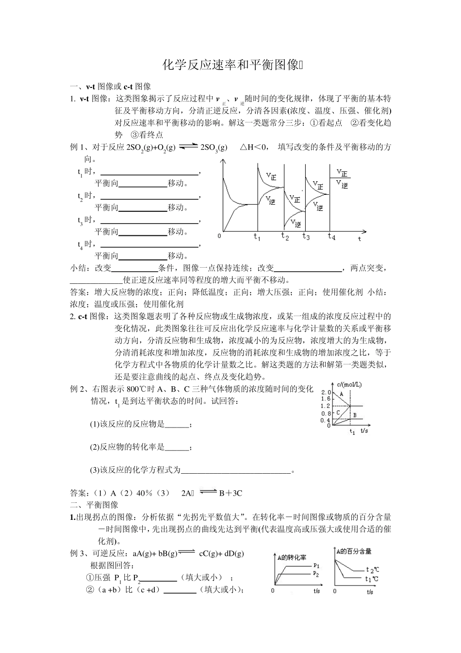 化学反应速率和平衡图像_第1页