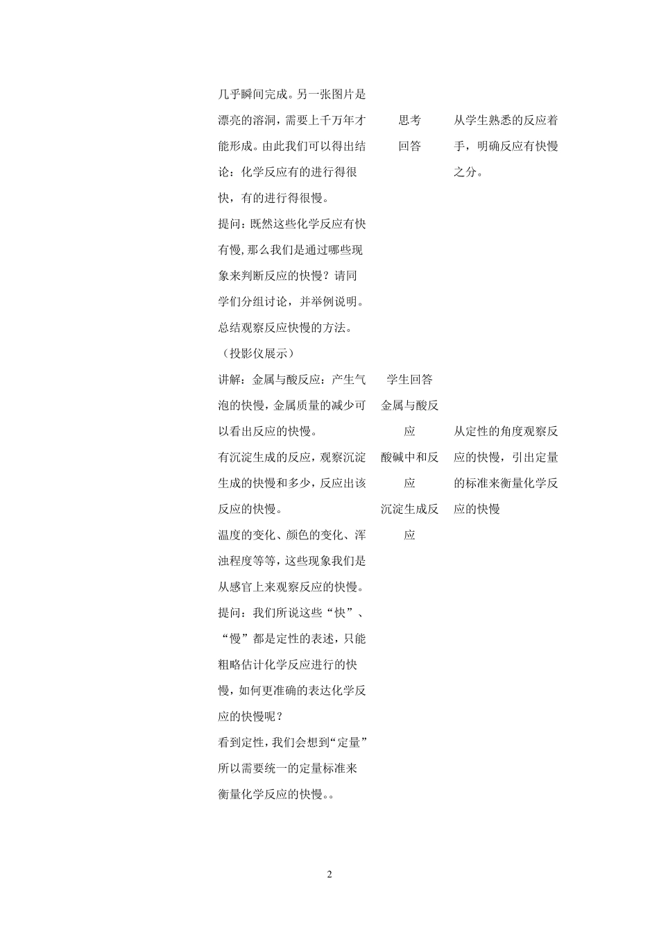 化学反应速率教学设计_第2页