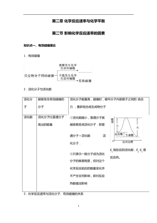 化学反应速率的影响因素讲义