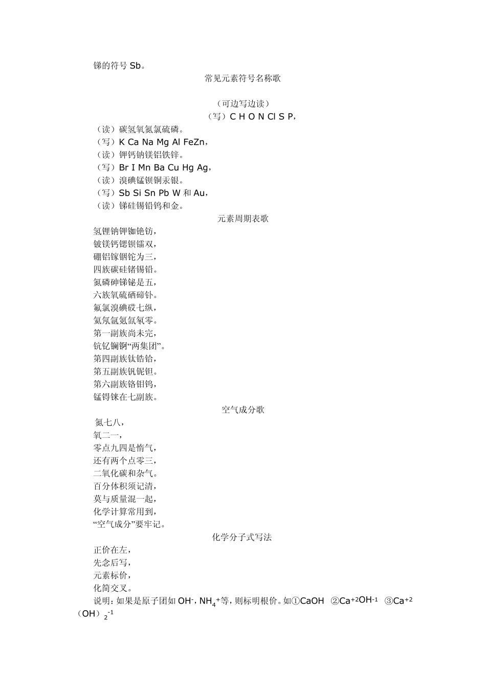 化学口诀100则_第2页
