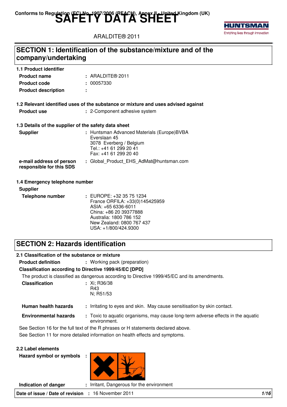 化学品物质安全数据表(MSDS)_第1页