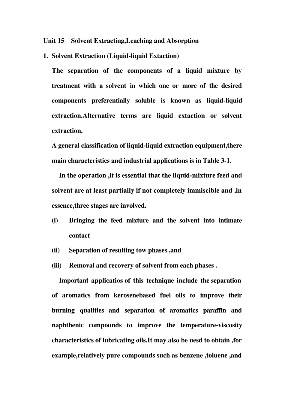 化学工程与工艺专业英语15单元部分翻译_第1页