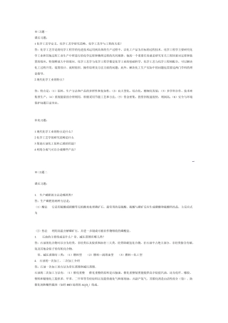 化学工艺学答案