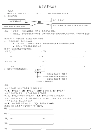 化学式和化合价