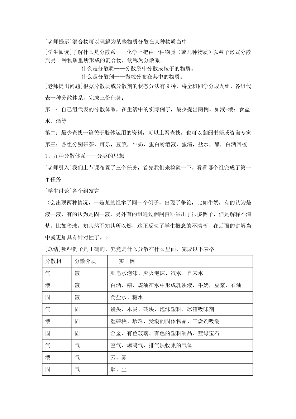 化学必修1第二章第一节分散系及其分类教案_第2页