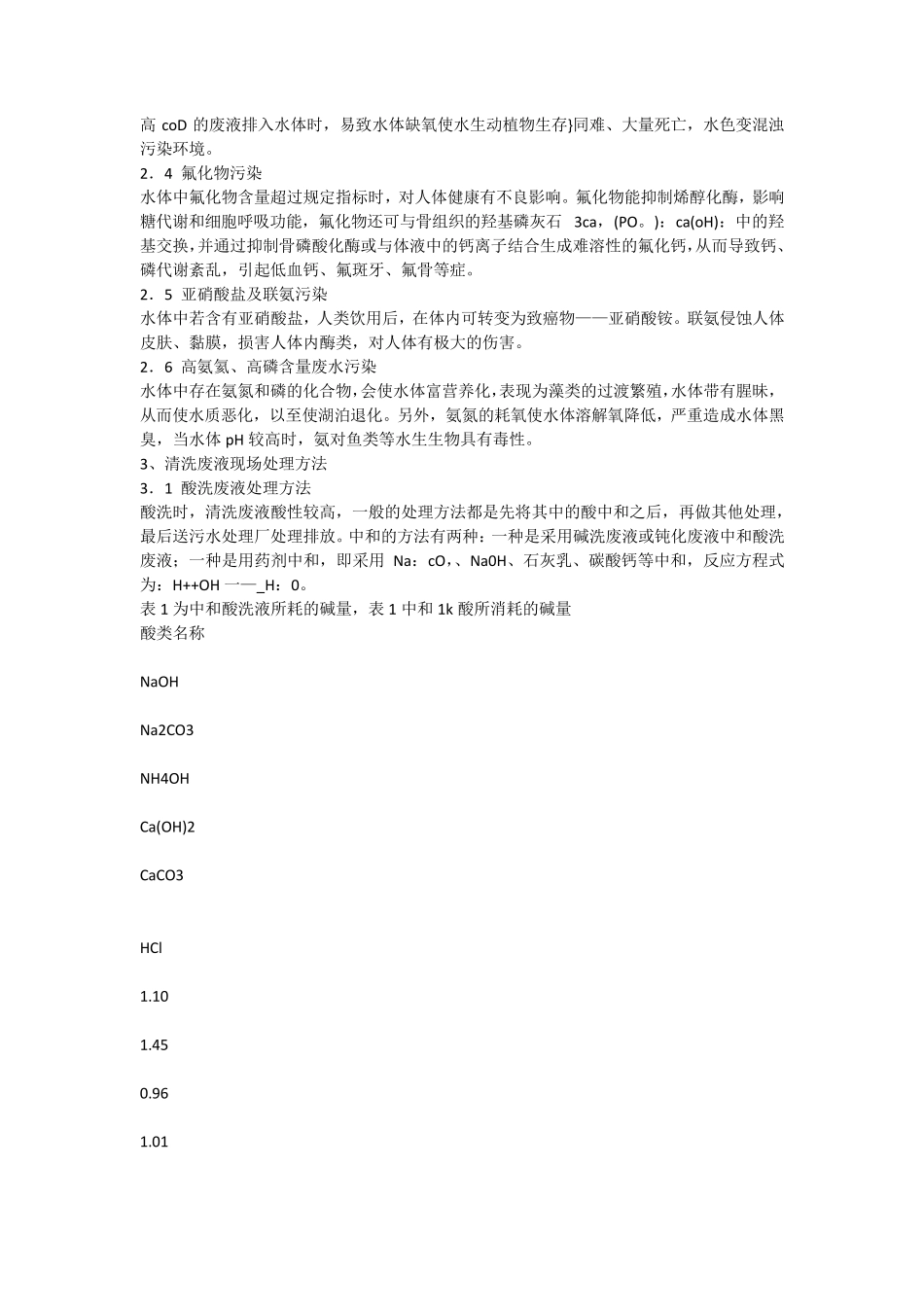 化学清洗废液的现场处理方法doc_第2页