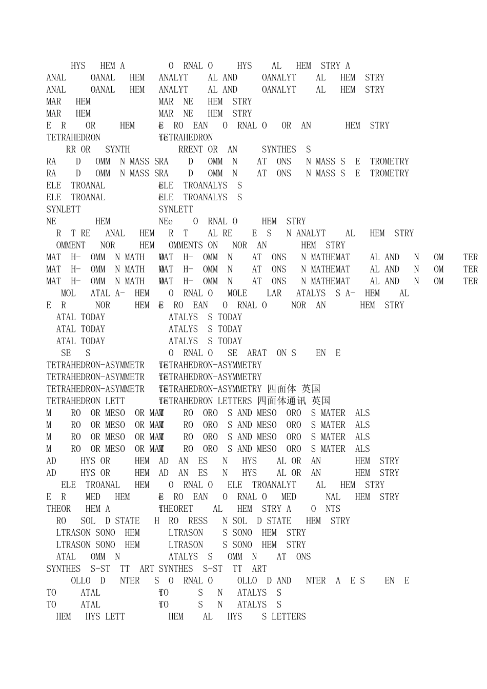 化学类SCI期刊分区表及影响因子_第3页