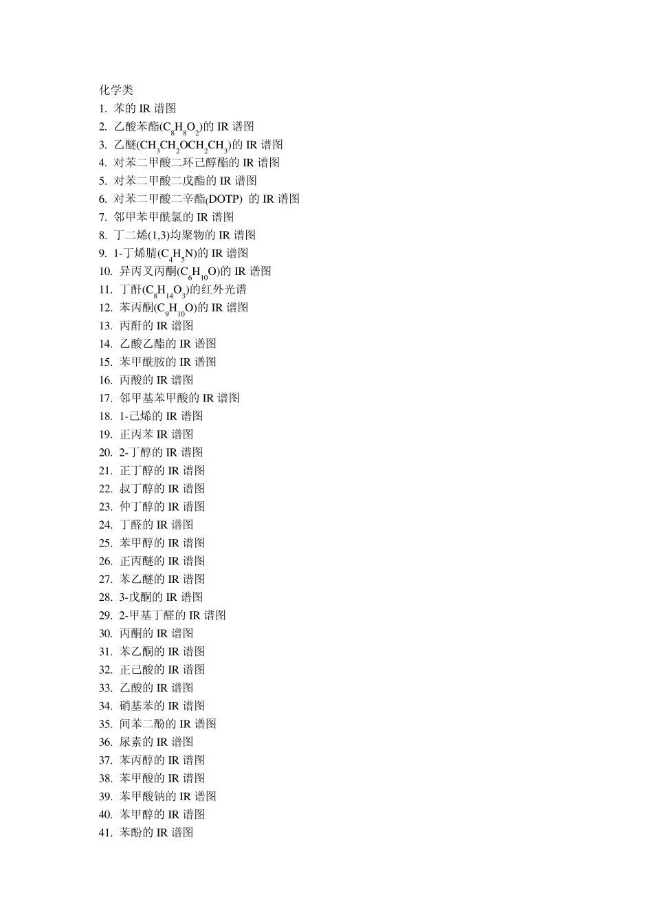化学类IR谱图库_第1页