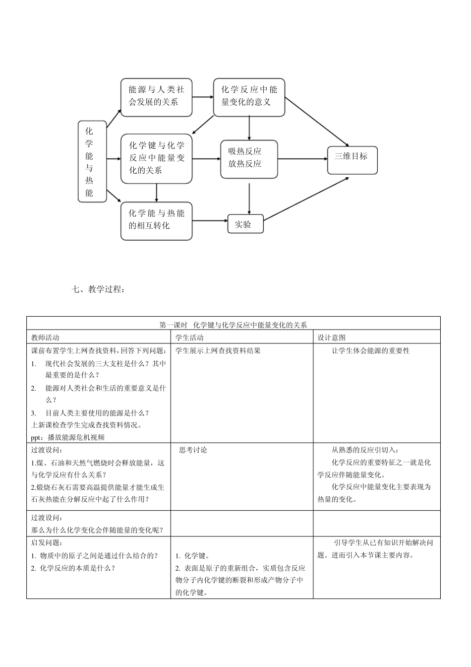 化学能与热能第一课时教学设计_第2页