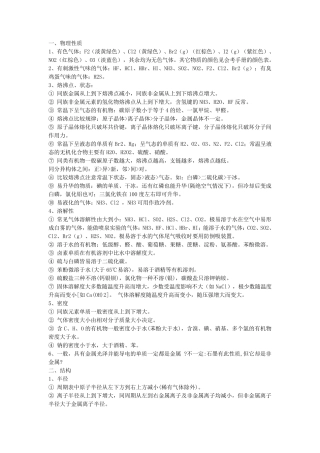 化学重要结论