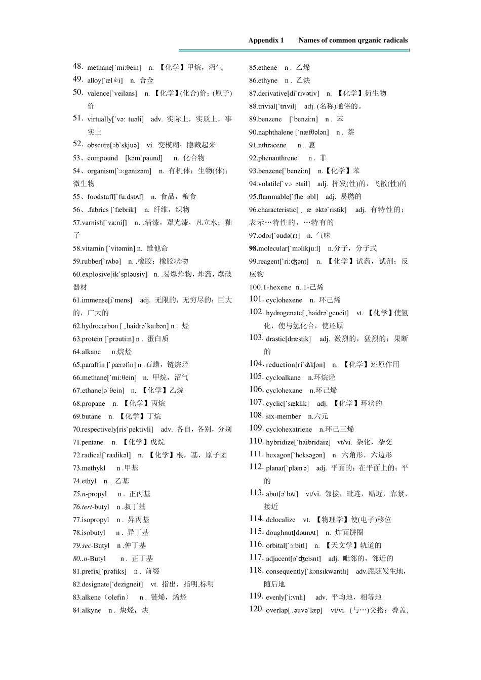 化工专业英语单词与专业词组汇编_第2页