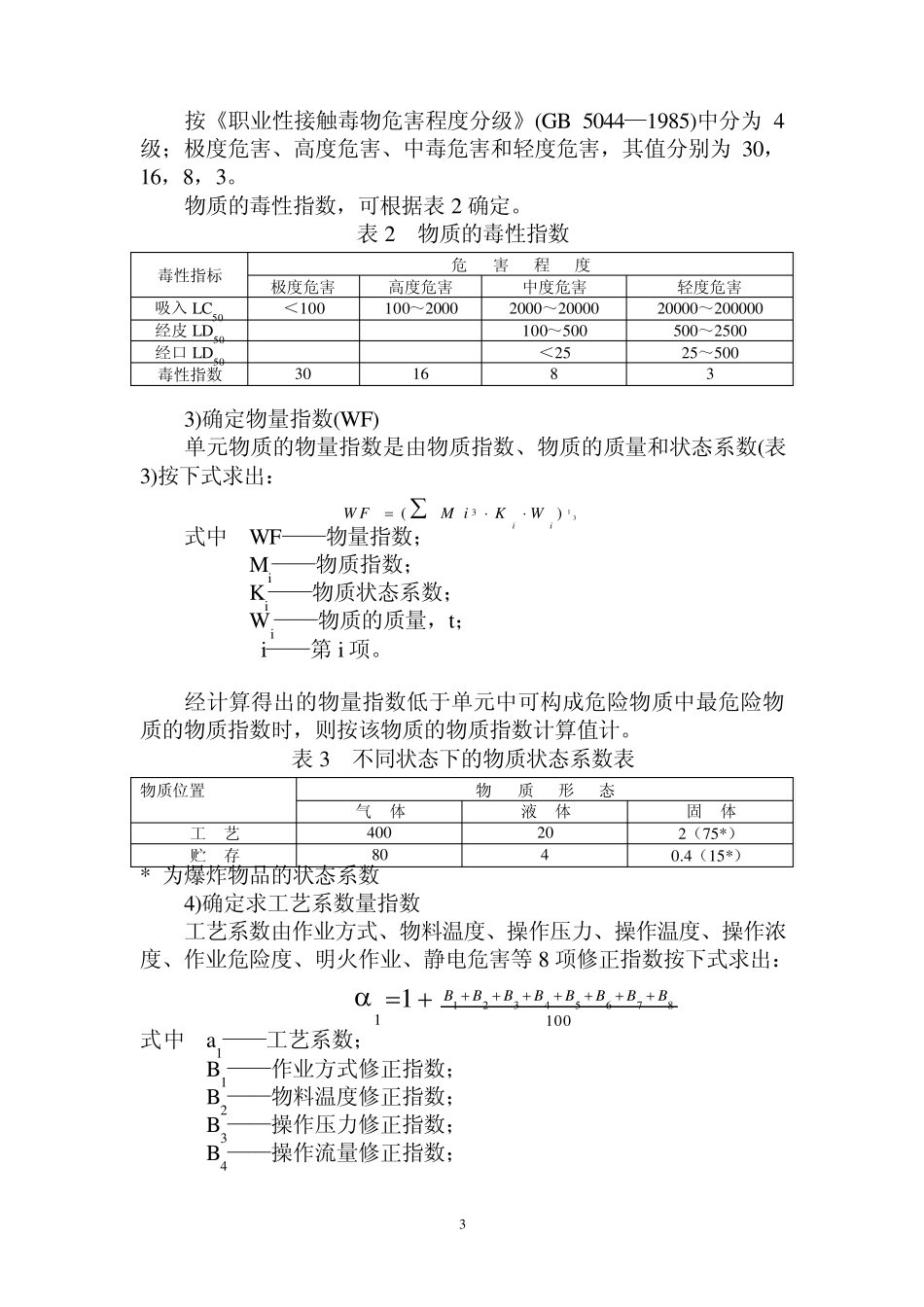 化工厂危险程度分级表_第3页