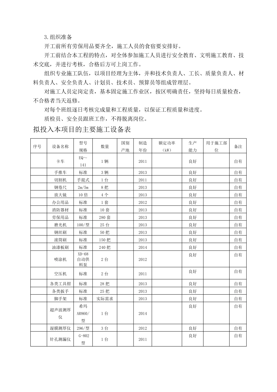化工厂零星防腐保温施工方案_第2页