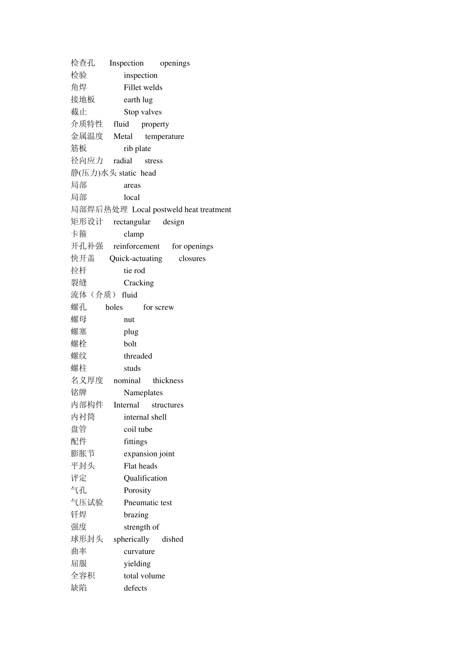化工压力容器常用术语中英文对照_第3页