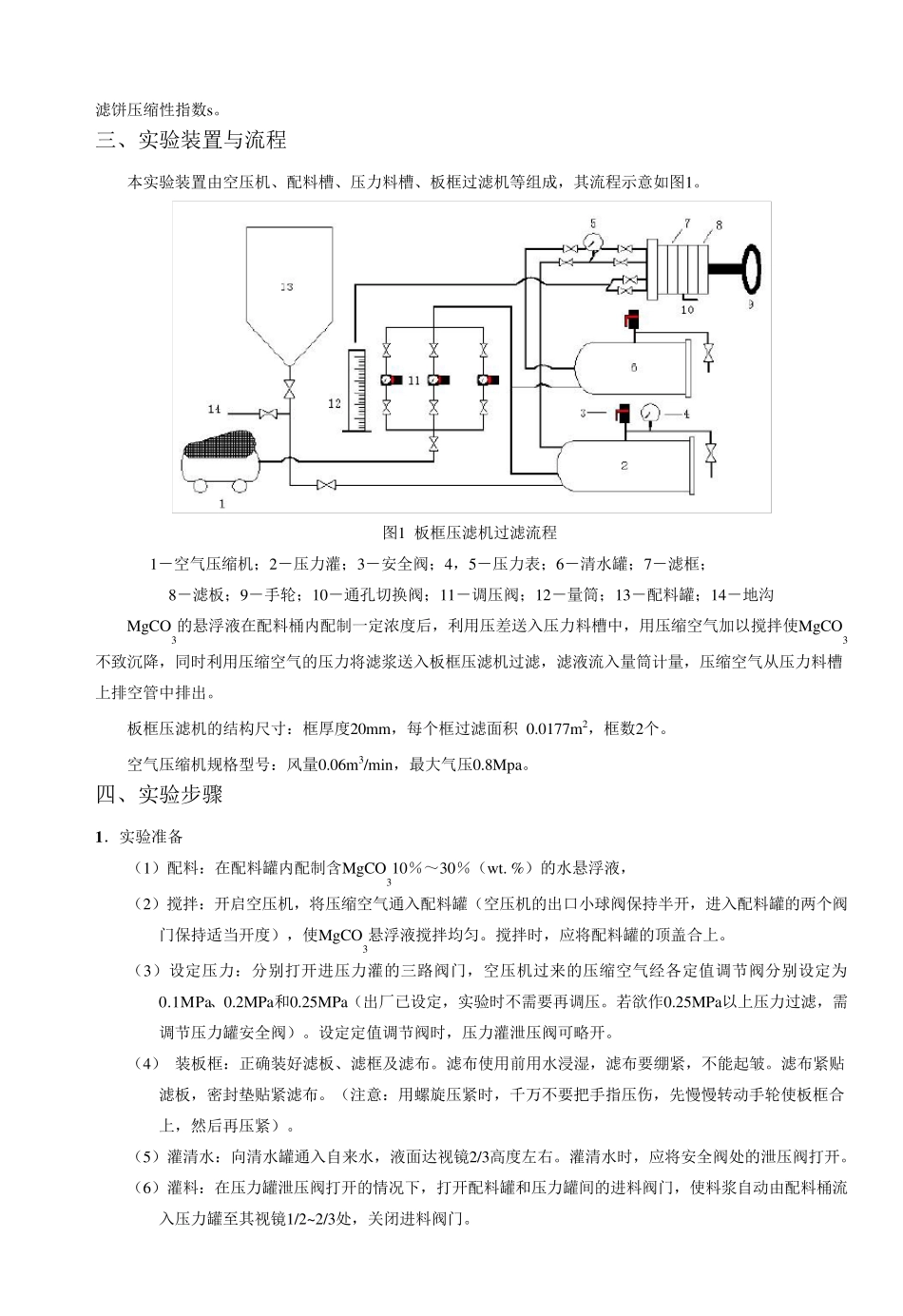 化工原理恒压过滤常数测定实验报告_第3页