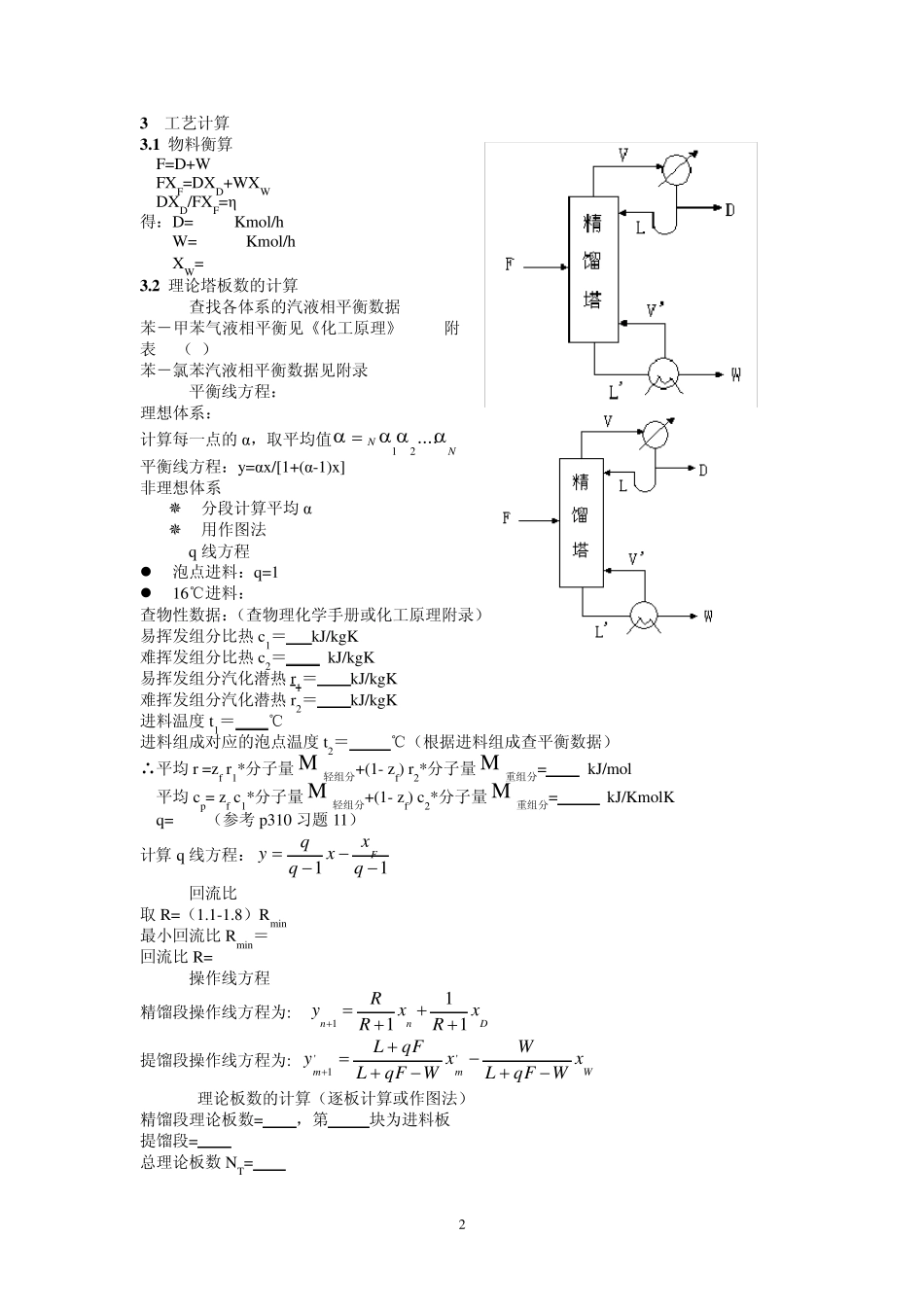 化工原理课程设计(筛板)模板_第2页