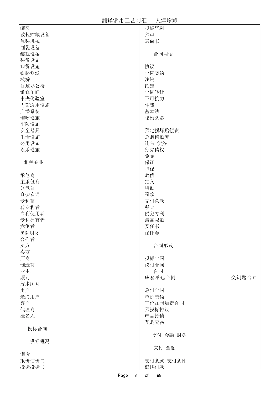 化工常用翻译词汇汇总_第3页