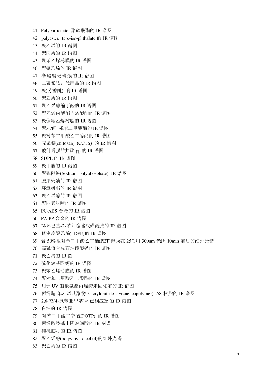 化工类IR谱图库_第2页