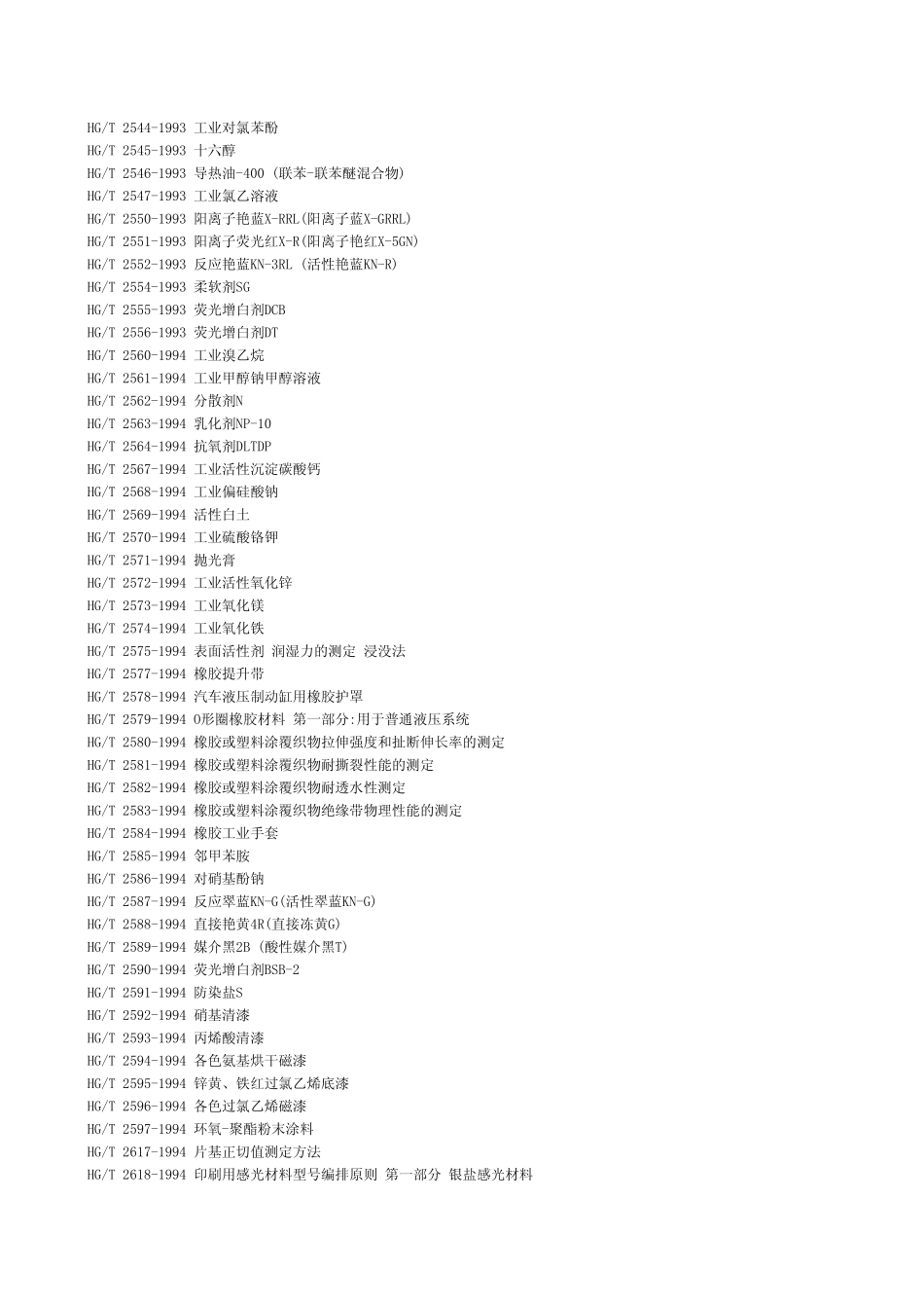 化工行业标准目录2_第2页