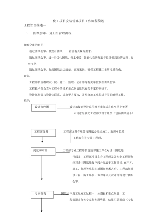 化工项目安装管理项目工作流程简述