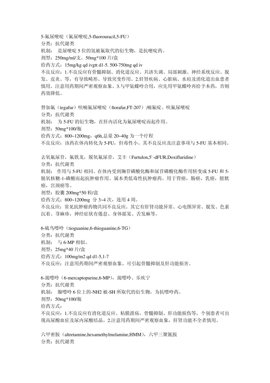 化疗药物列表_第1页