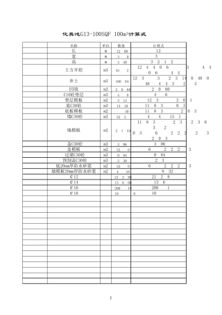 化粪池工程量计算式