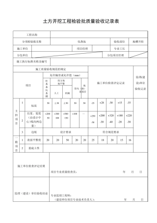 化粪池工序质量报验资料