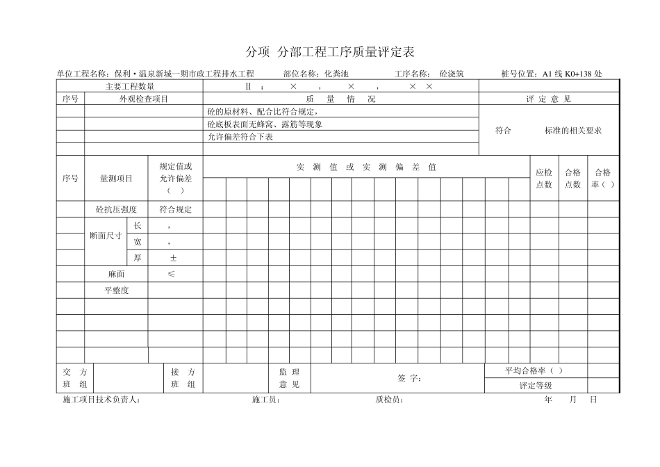 化粪池砼工序质量评定表_第3页