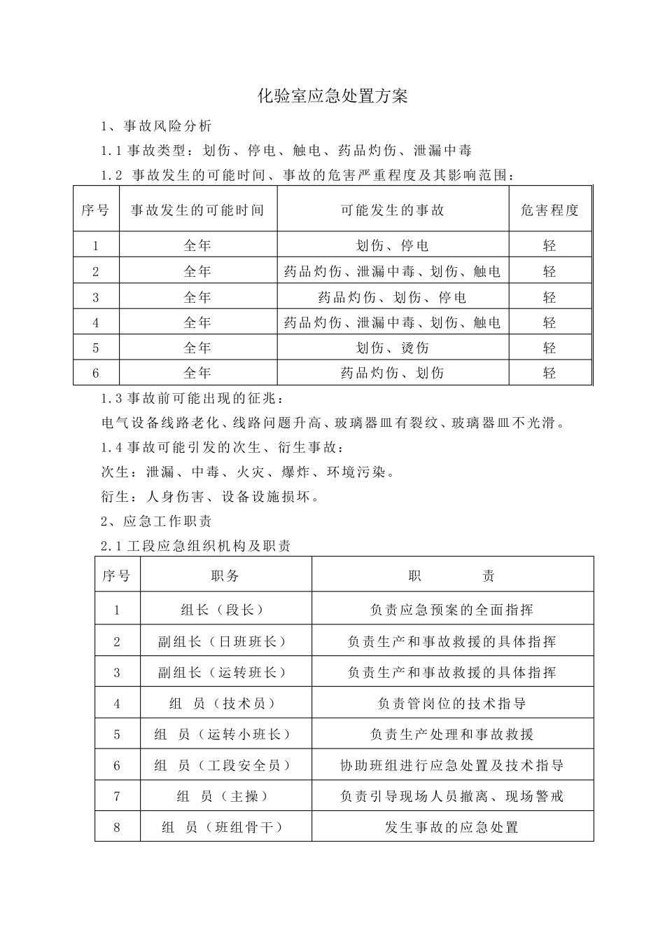 化验室应急处置预案_第1页
