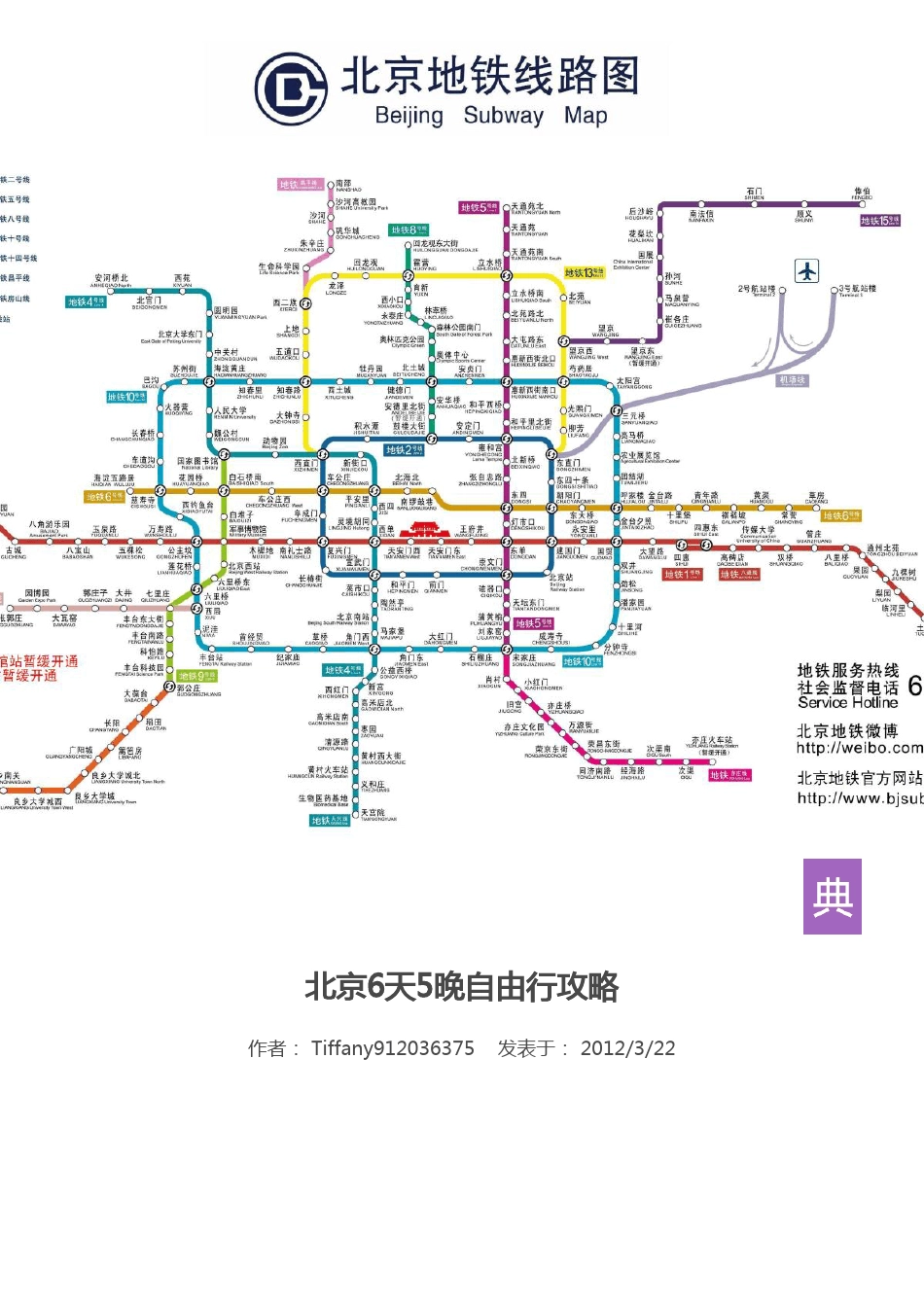 北京6天5晚自由行攻略_第1页