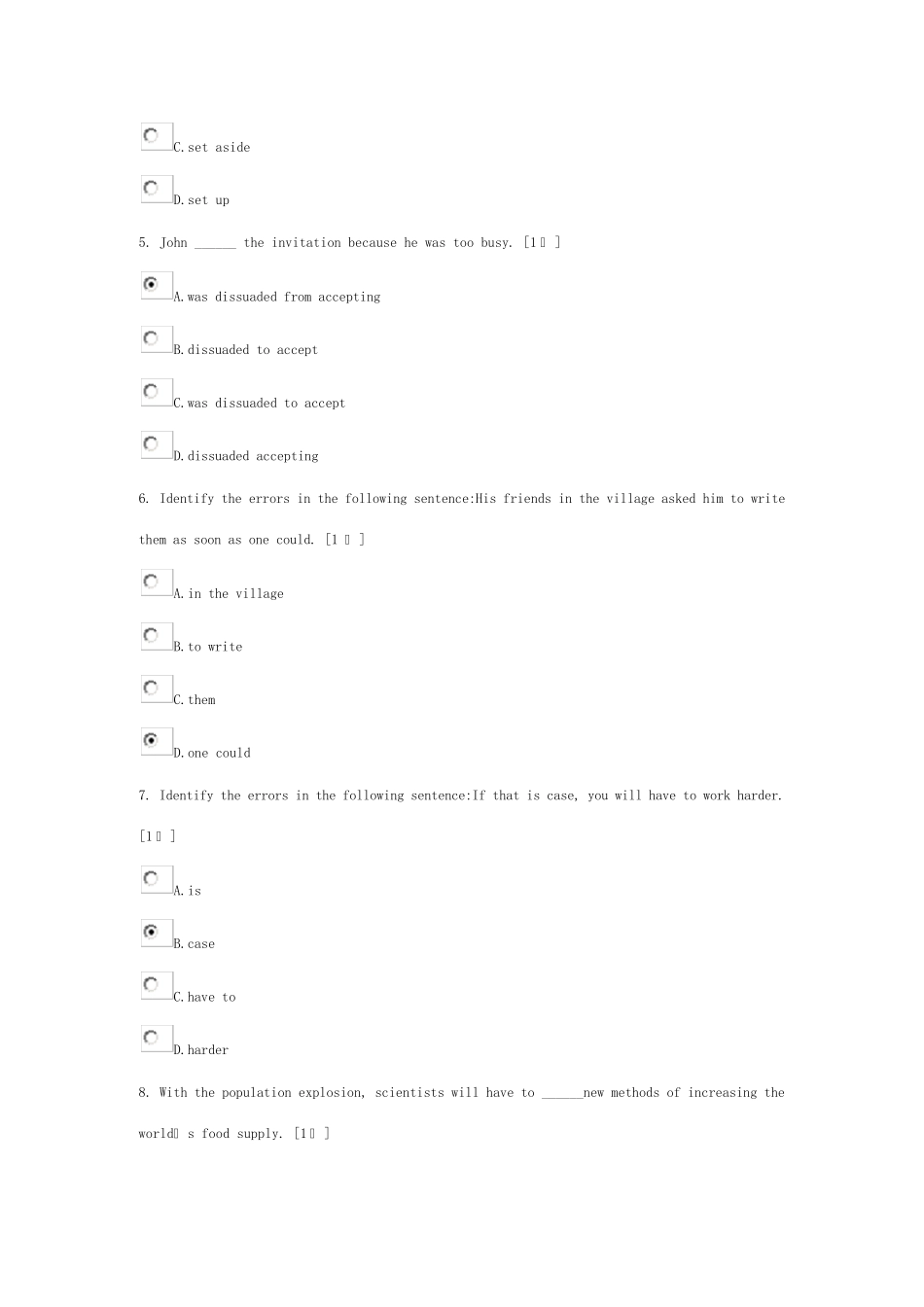 北京中医药大学《英语1》第1次作业_第2页