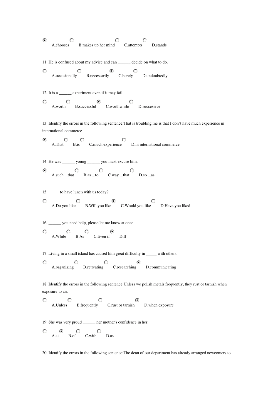 北京中医药大学远程教育《英语1》作业2答案_第2页