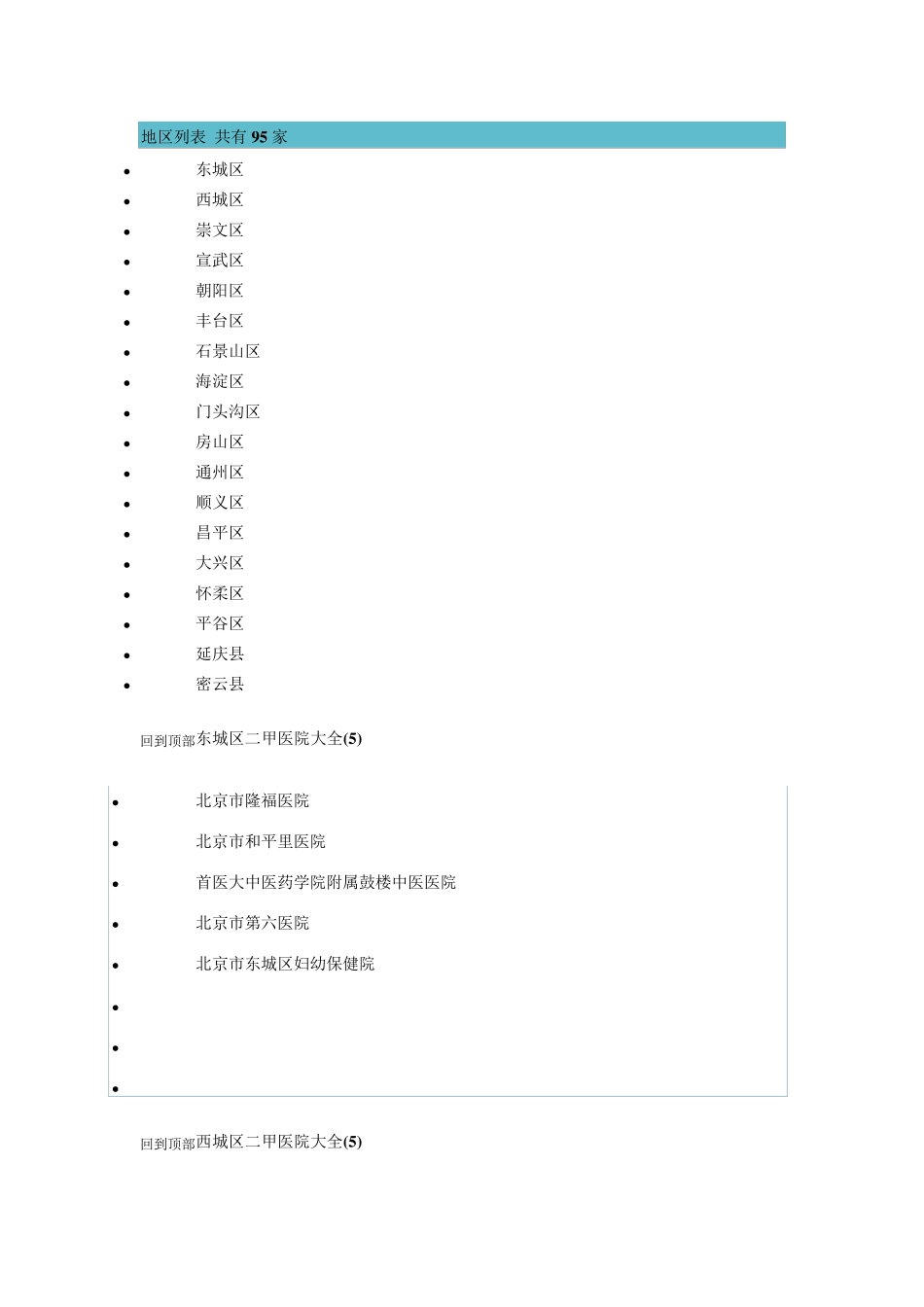 北京二甲医院地区列表_第1页