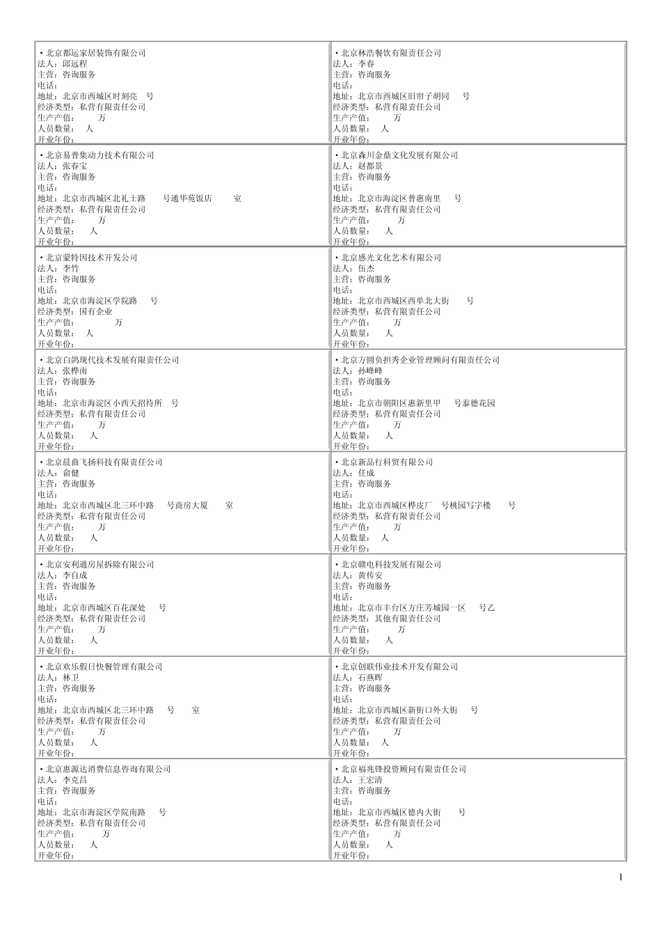 北京企业信息电话地址_第1页