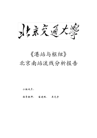 北京南站流线分析报告