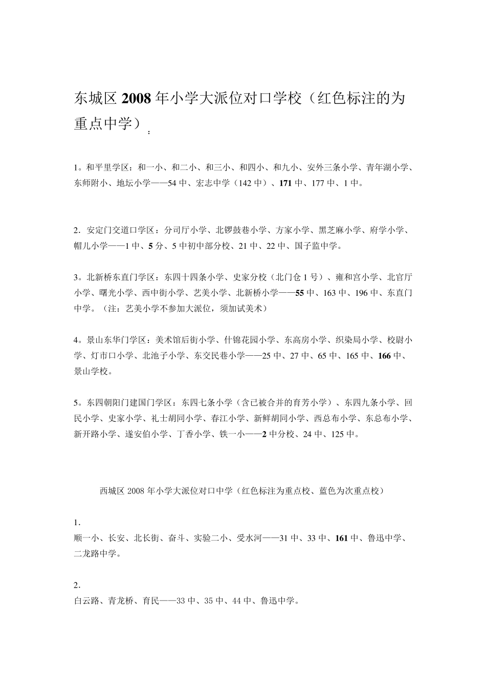 北京各城区重点小学全部推荐小学排名及派位中学(重点小学)_第3页