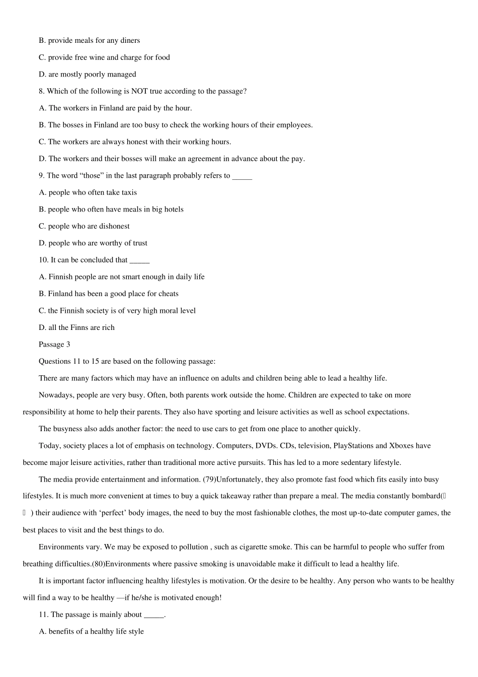 北京地区成人本科学士学位英语统一考试_第3页