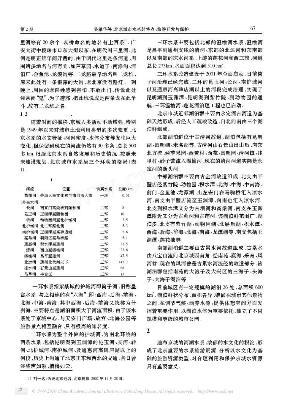 北京城市水系的特点_旅游开发与保护_第2页