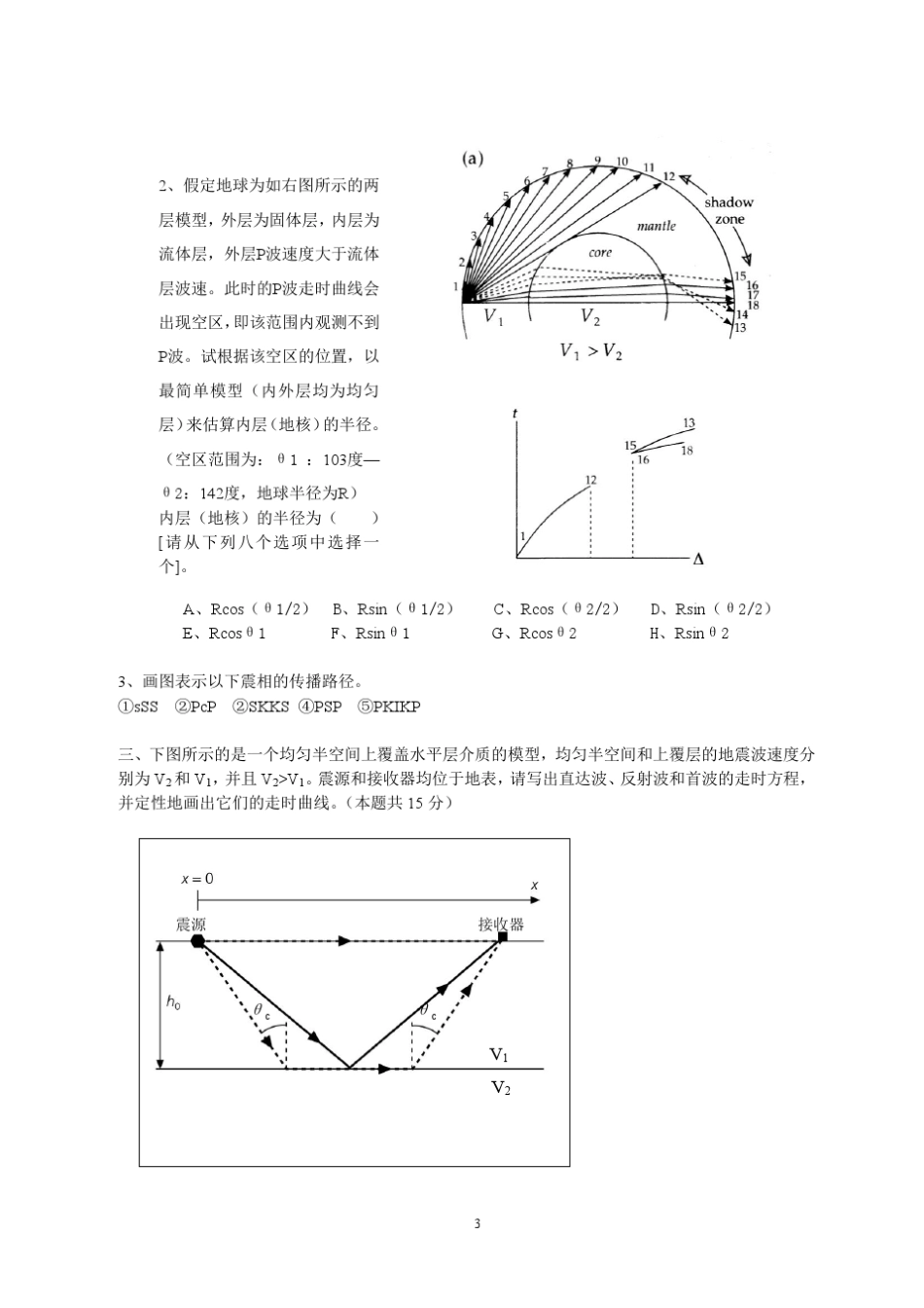 北京大学地震概论0809年试题合集_第3页