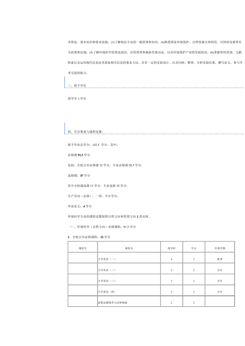 北京大学环境科学培养计划_第2页