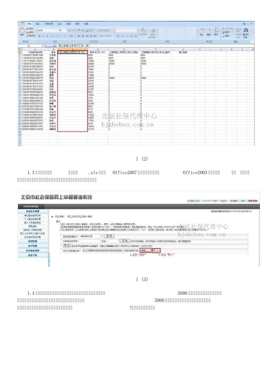 北京市2012年职工工资申报业务社保网上申报具体操作方法及用户指南_第2页