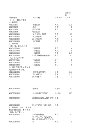北京市基本医疗保险诊疗项目、服务