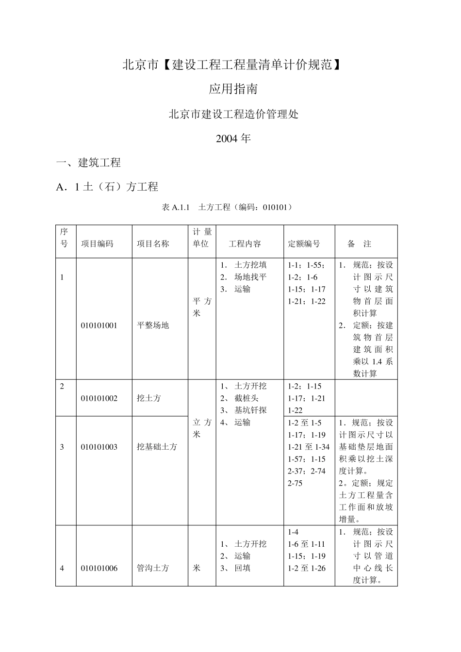 北京市建设工程工程量清单计价规范(应用指南)_第1页