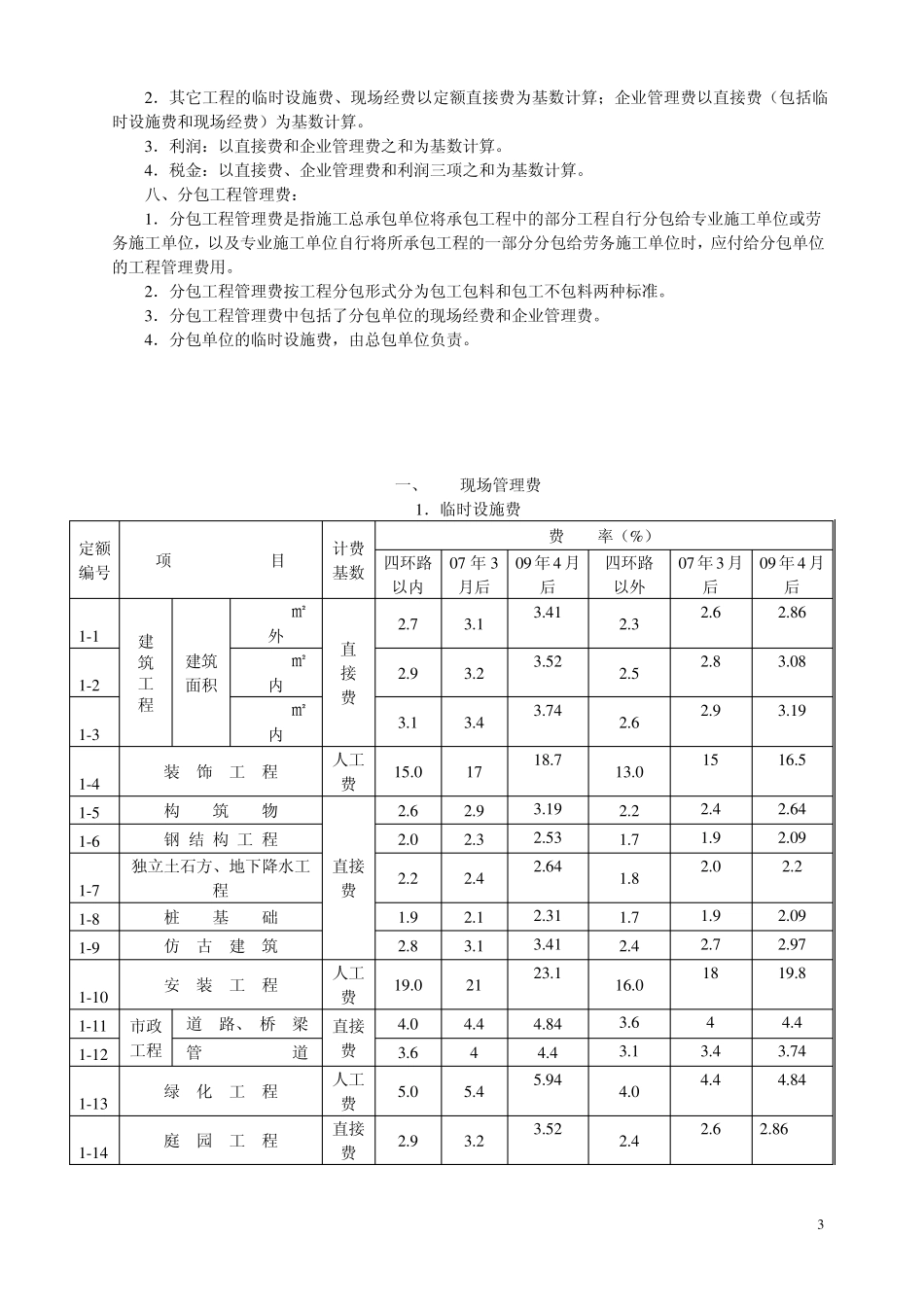 北京市建设工程费用定额(2009)_第3页