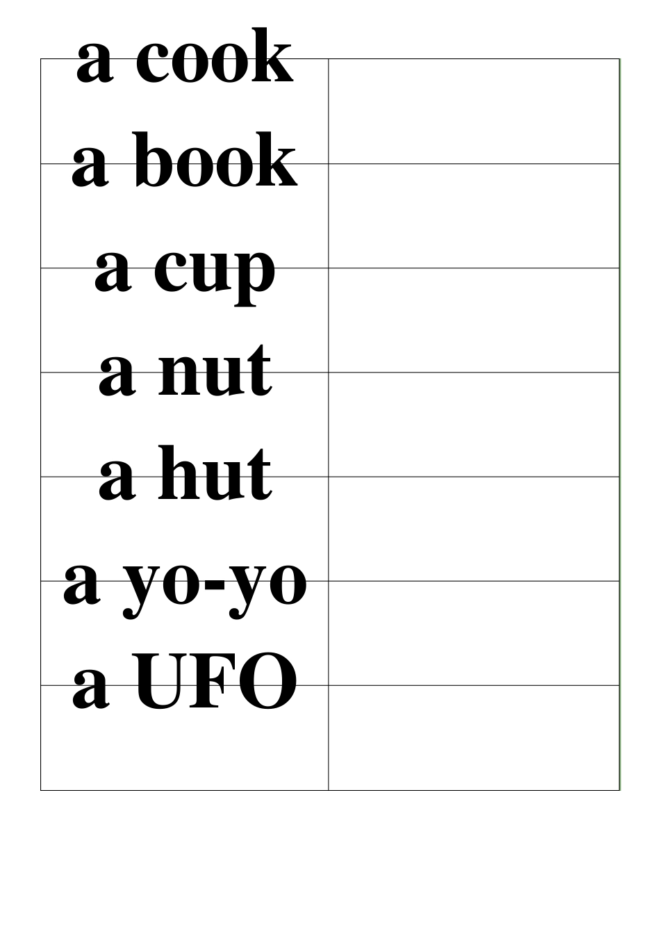 北京市朝阳区英语一年级上册单词卡片带图可打印_第3页